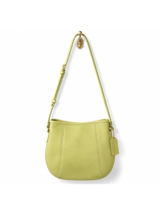 Coach Handbags - Vintage Coach 9990 Lime Pistachio Leather Small Framed Crossbody USA Rare